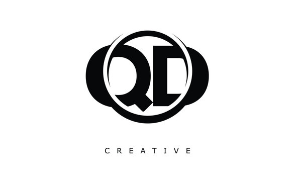QD Letter Logo - Circular Monogram Emblem with Bold Minimal Design for Modern Branding