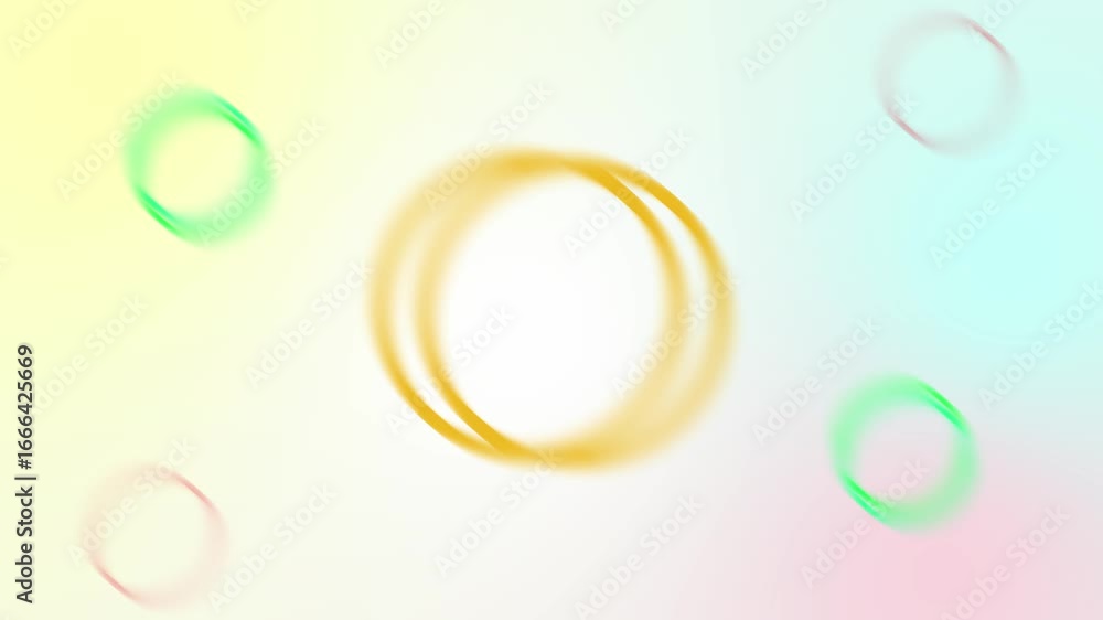 Poster futuristic creative shiny neon glowing circles rotating. abstract glowing circles background. neon c