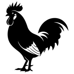 rooster silhouette vector
