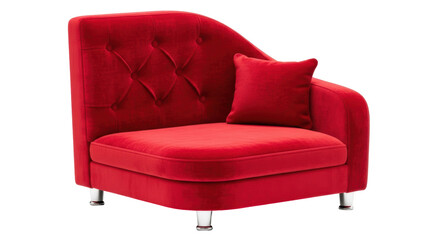 Isolated Red Chaise Lounge