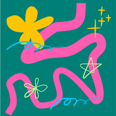 Abstract Floral Graphic Design Walpaper