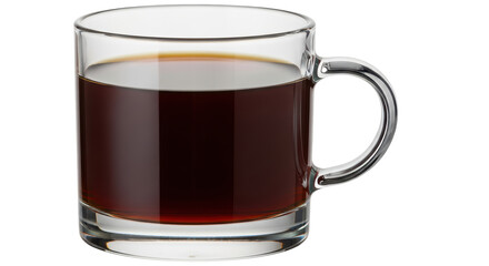 Isolated Glass Mug of Black Coffee