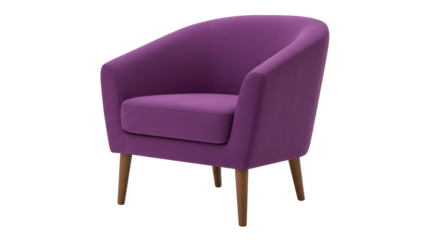 Isolated Purple Armchair