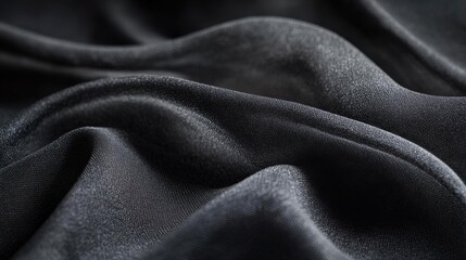 Fototapeta premium Explore Elegant Flowing Dark Fabric Details and Textile Textures