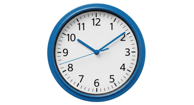 Isolated Wall Clock on White Background