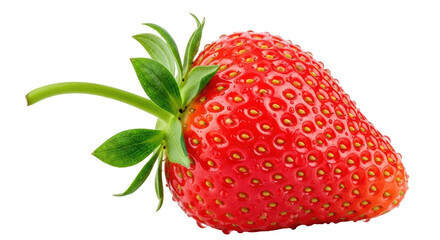 Isolated Strawberry Back View