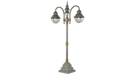 Isolated Street Light Post