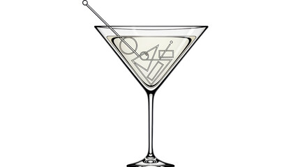 Isolated Martini Glass