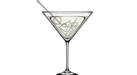 Isolated Martini Glass