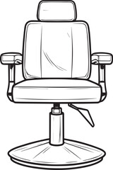 Hair Salon Chair Silhouette in Black | Vector Design Element