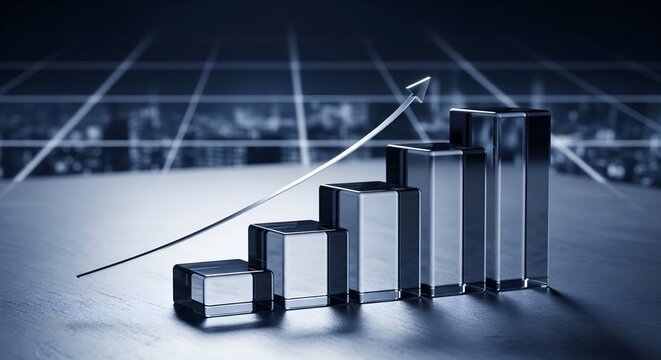 Financial Growth Steps Abstract Concept Upward Arrow