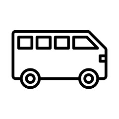 Bus line vector icon design