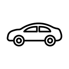 Sedan Car line vector icon design