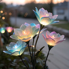 Obraz premium Set of shimmering blossom showcasing its iridescent petals pack