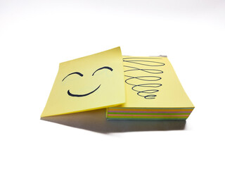 Smiling through the storm A visual representation of navigating complex emotions, finding balance,...