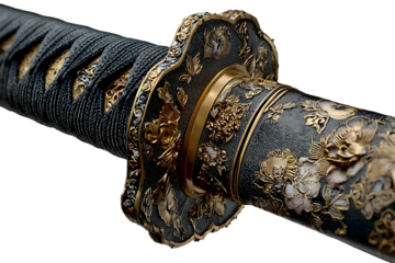 Samurai sword isolated on transparent background