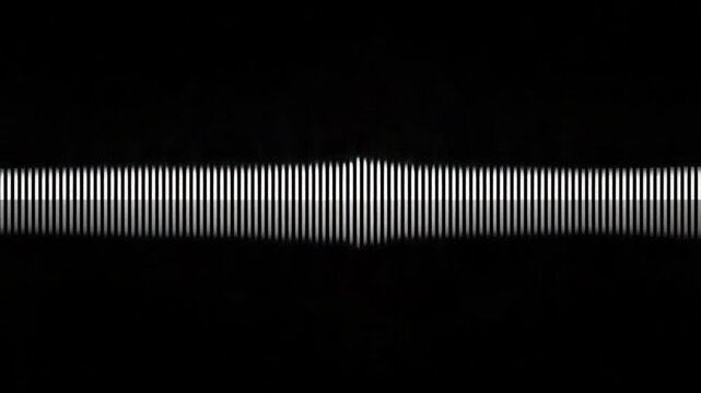Illusion: A geometric pattern of parallel lines creates an optical illusion of depth and movement against a black backdrop, evoking curiosity and visual fascination.