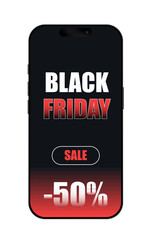 Black Friday Sale Mockup Smartphone Discount Banner
