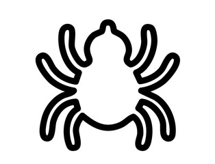 autumn icon 25A : spider, halloween, silhouette, black, outline, creepy, arachnid, insect, web, horror, spooky, scary, contour, symbol, isolated, cartoon, 