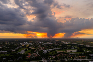 Everglades Wildfire. Aerial new photo August 20 2025