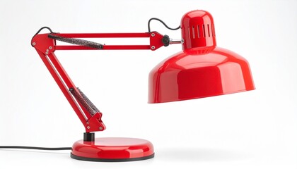 red lamp isolated on white