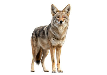 Coyote Canis latrans isolated wildlife animal predator mammal nature wilderness canine carnivore fauna zoo wild