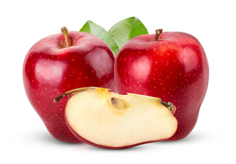 red apple isolated on transparent png ( Image from camera)