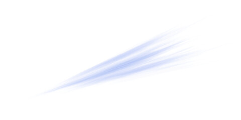 Blue Air Flow Wave with Swirl and Motion Blur on Transparent Background