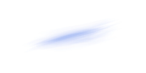 Blue Air Flow Wave with Swirl and Motion Blur on Transparent Background