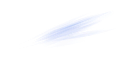 Blue Air Flow Wave with Swirl and Motion Blur on Transparent Background