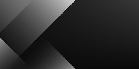 Black white abstract background. Geometric shape. Lines, triangles. Light, glow, shadow. Gradient. Dark grey, silver. Modern, futuristic