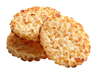 Crispy rice cakes kitchen food bright isolated on transparent background