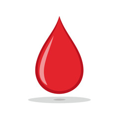 Crimson Drop Design: Single Isolated Blood Icon for Donation Campaigns and Medical Healthcare Concepts