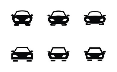 Fototapeta premium Set of Car icon symbol vector on white background