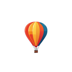 Naklejka premium Colorful Hot Air Balloon Illustration Ascending High for Adventure and Freedom Concept