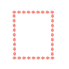 red rose frame