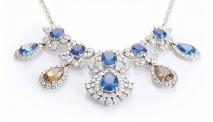 necklace on the white background 