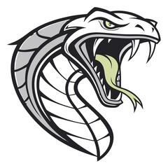 Obraz premium Steel Viper Mascot Logo Vector – Venom Snake Gaming Emblem, Transparent