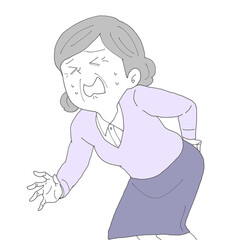 腰が痛いシニア女性