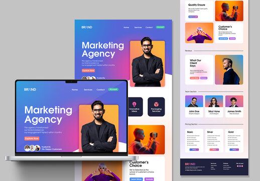 Digital Marketing Agency Website Design Layout Template