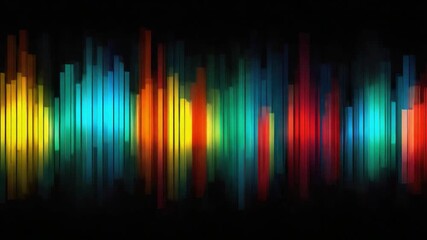 Sound Spectrum: A vibrant display of colorful sound waves pulse across a dark canvas, encapsulating the auditory universe.
