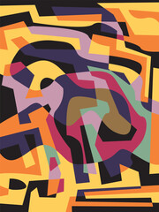 Obraz premium A vector design in the form of an abstract background image formed from imagination that influences the heart is poured into modern digital art.