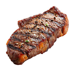 Grilled steak cooking process kitchen food isolated on transparent background