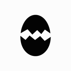 black and white egg