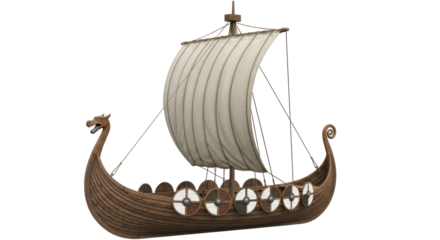 Isolated Viking Ship