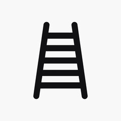 wooden ladder isolated on white