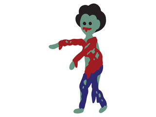 Zombie Cartoon Monster Background Illustration