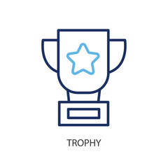 Trophy thin line vector icons.