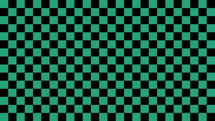 市松模様柄の背景素材 緑黒 16:9サイズ ベクター
