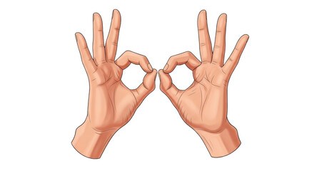 Isolated Ok Hand Gesture
